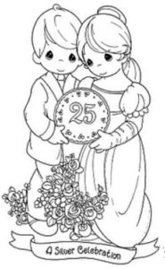 dibujos para colorear bodas de plata